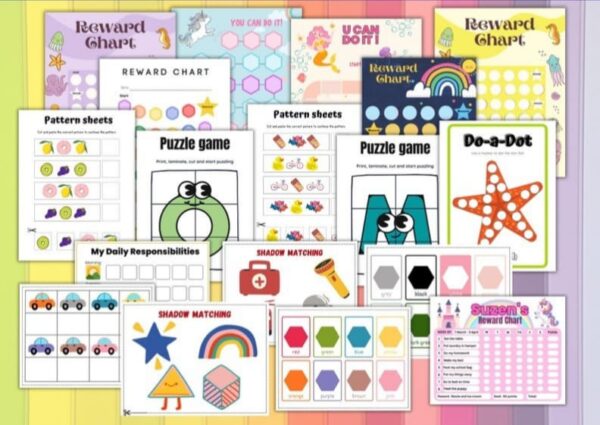 +3900 Preschool Activity Sheets:educational school games for kids printable - Image 3